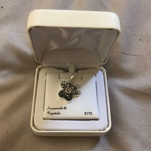 Swarovski crystal paw print necklace
